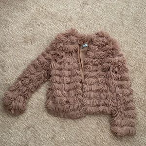 Faux Fur Fringe Vici Coat